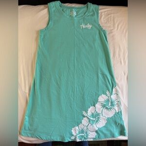 Hurley Teal Tropical Tank Dress